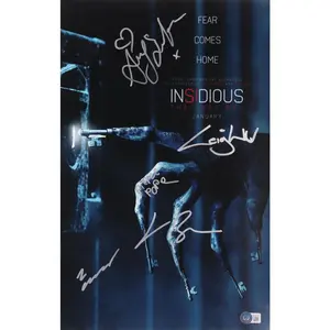 Insidious 11x17 Poster signed by Leigh Whannell, Lin Shaye + 3 more (Beckett)