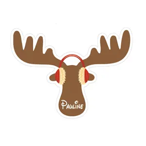 Alaska Earmuff Moose Cruise Door Magnet | Cute Printed Vinyl Magnet - Ideal for Cruise Ship Cabin Door, Fridge, Refrigerator & Metal Door Decoration - Custom Cruise Name Magnet for Keepsake Gift