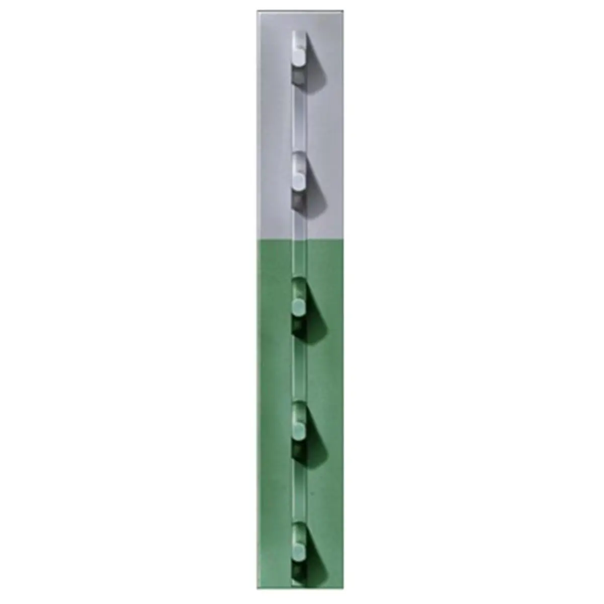 212 MAIN Rail Steel FRPT12500056G4N Studded T-Posts, 1.25 in. x 5 ft. 6 in. Green, Pack of 5, Outdoor, Studded Top, Clips Not Included