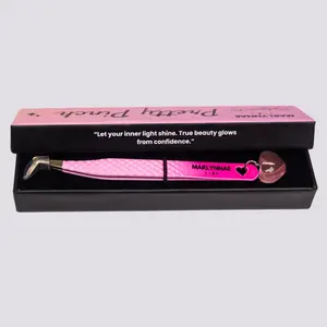 Pretty Pinch - Fiber Tips Tweezers For Flawless Grip and Full Control Lash/Pimple Patch Application