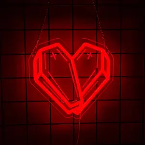 Coffin Heart Neon Sign - Red Gothic Neon Signs for Wall Decor, Ideal for Gallery Walls and Gothic Decor, Great Gift for Goth Lovers, Led Neon Lights