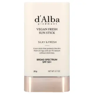 d'Alba Vegan Fresh Sun Stick, SPF 50+, 0.7 oz (20 g)