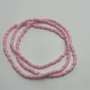 Orisha Obba Nani Eleke Culturally-Inspired Traditional Colorful Bean Necklace, Santeria Yoruba Costume Jewelry Accessory, Bean Necklaces, Culturally-Inspired Necklaces