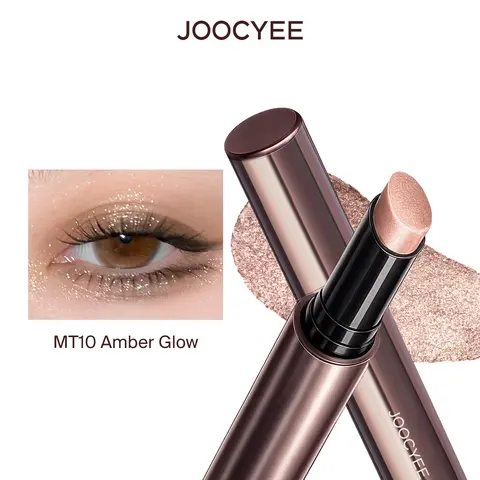 JOOCYEE Jelly Eyeshadow Stick Highlighter Stick, Water-Resistant Makeup for Brightening Dewy Glow, Buildable Shimmer for Face & Body, Lightweight & Smooth, Daily Makeup, Party Makeup, Travel-Friendly, Perfect for Fall & Winter