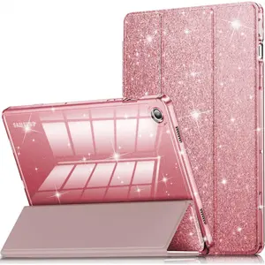 Case for Samsung Galaxy Tab A9+ Plus 11 inch 2023, Glitter Tablet Protective Cover with Sparkly Clear Back for Girls Kids Rose Gold-USA