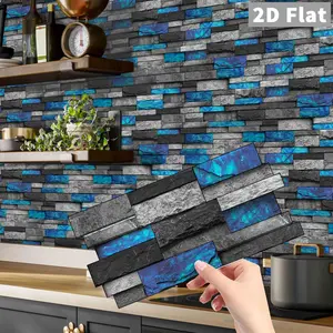 Marble Wall Panel Self-Adhesive Waterproof Durable Removable Sticker Waterproof Decorative Panels Modern Home Renovation Kitchen Bathroom Decoration