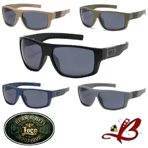 LOCS Hardcore "Biker Battalion" Commando Wraps-Tactical Matte Frame Sunglasses Reinforced Dark Lenses and Armored Logo Temples Army Military Style Design- Full Coverage UV400 Protection for Men and Women | Genuine Authentic Locs Street Shades