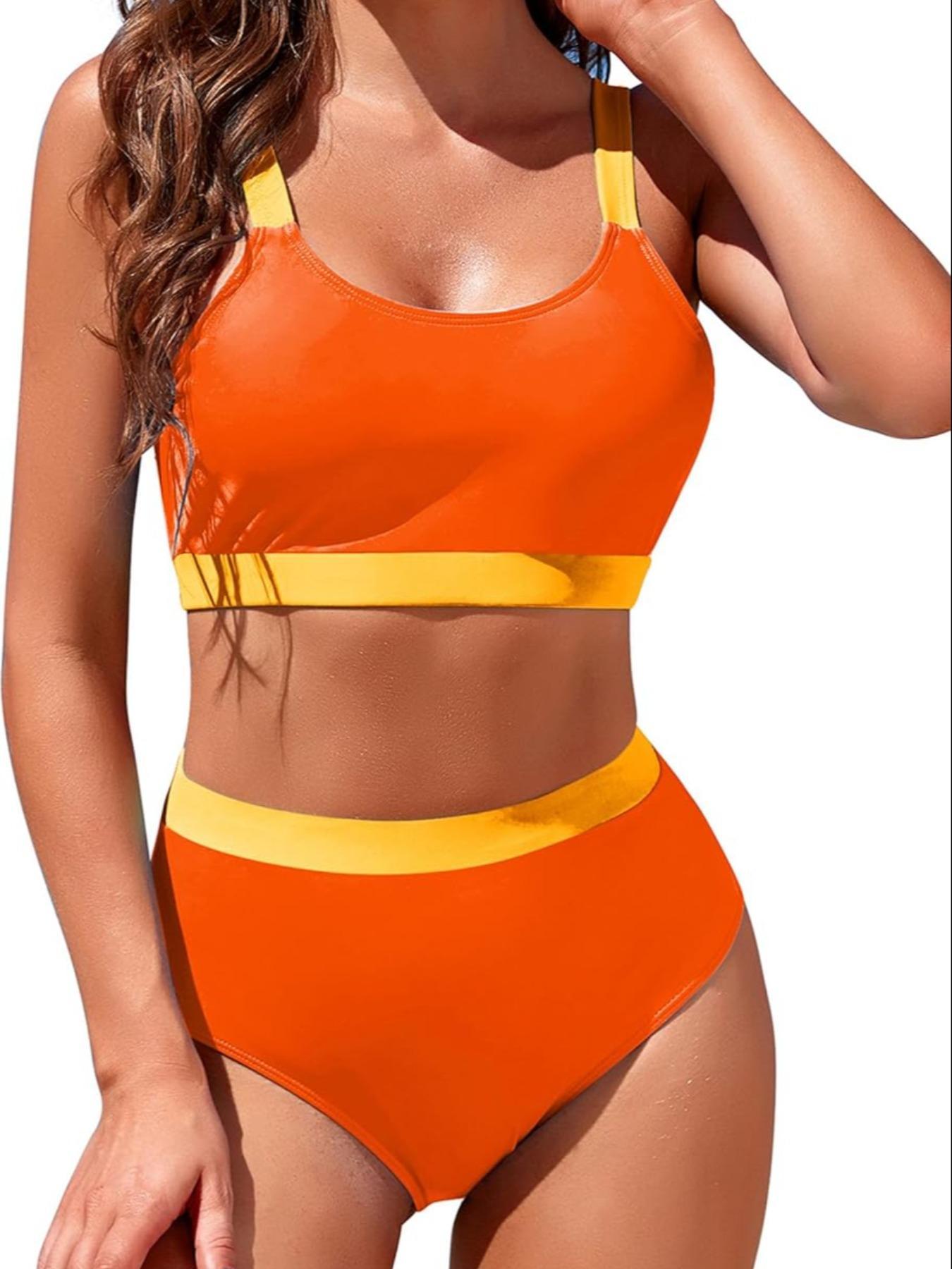 New European/American bikini swimsuit for women—sexy, soft-padded design suitable for hot springs, bathing, and vacations