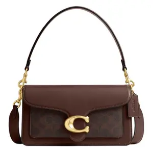 COACH Tabby 26 Multi-Function Shoulder Bag for Women in Caramel Brown Leather
