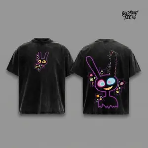 Jax The Amazing Digital Circus Vintage Wash Graphic Tee - Heavyweight Boxy Fit Organic Cotton Oversized Streetwear Shirt for Men & Women