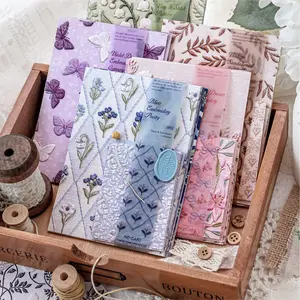 168 Sheets of Vintage Fabric-Texture Embroidery Pattern Scrapbook Paper — Featuring Letterpress Embossing — 2 Distinct Paper Textures — Ideal for Vintage Journaling, DIY Scene Creation, and Background Decoration