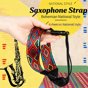 Saxophone Neck Strap, Colorful Polyester Saxophone Neck Strap, Music Accessories for Saxophone, Violin, Cello, Guitar, Bass