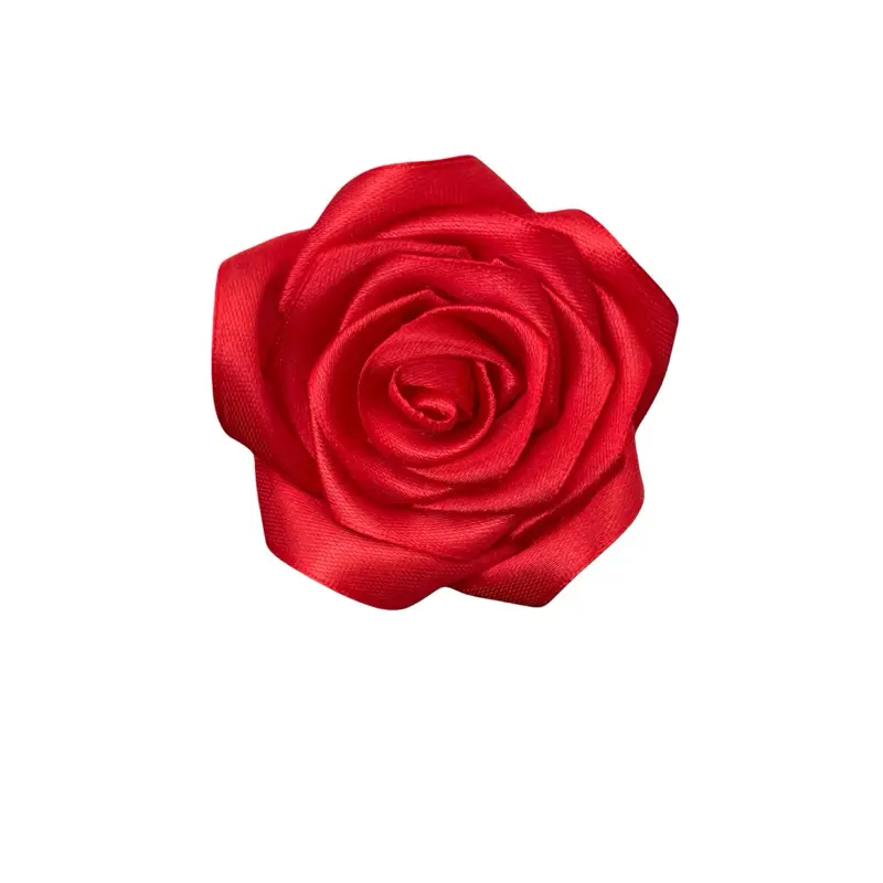 Premade Satin Rose with Insert Stems