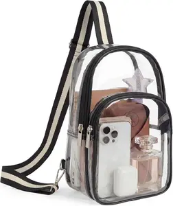 Clear Bag for Stadium Events Clear Crossbody Bag Fanny Pack Sling Transparent Purses for Sport Concert