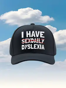I HAVE SEXDAILY DYSLEXIA 2026 new model Classic Baseball Cap-Adjustable, Suitable for Both Men and Women, Available in Multiple Colors, Comfortable Breathable Hat Suitable for Men and Women for Dai