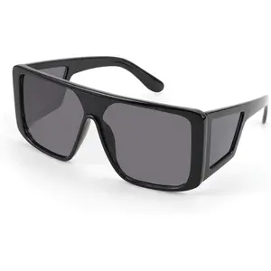 FEISEDY Rectangle Oversized Shield Sunglasses for Women Men Futuristic Rectangula Flat Top One Piece Shades B9037