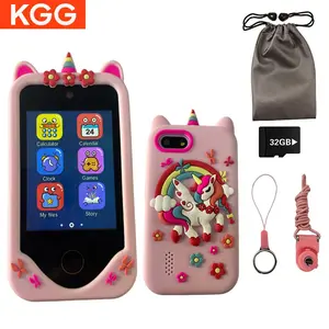 Smart Phone Toy, 32GB Kids Smart Phone Toy, Phone Game Funny Learning Education Tool, Music Player Alarm Clock Flashlight Dual Camera Toy Phone