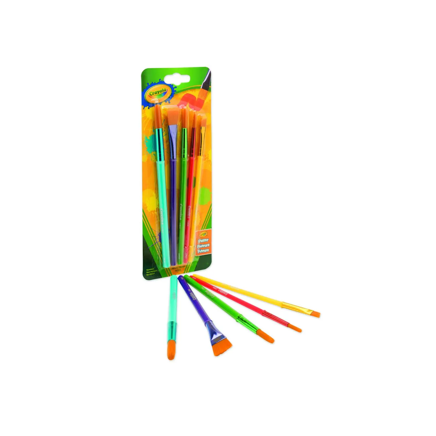 Crayola Arts and Craft Brush Set Assorted Sizes 5/Set 053506