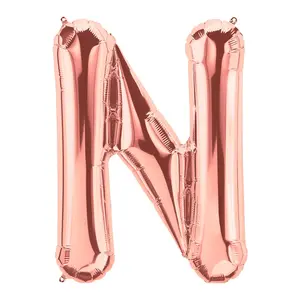 N-Shaped Rose Gold Letter 34" Mylar Balloon
