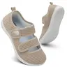 Leisfit Women's Orthopedic Slip-On Low Top Female Sneakers - Wide 10, Adjustable Knit Upper, Breathable 0-Drop Barefoot Cushioned Anti-Slip Training Footwear with Hook & Loop, Ethylene Vinyl Acetate for Diabetic Use (2026)