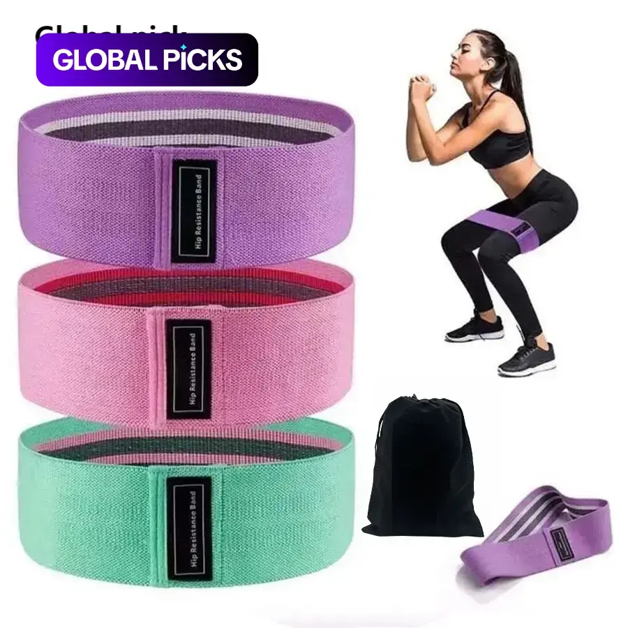 Elastic Squat Resistance Band Glute Training Set, Fitness Pull Rope for Yoga Stretching, Gym Resistance Bands for Workout, Leg Exercises, Strength Training, Glute Workout Equipment, Workout Accessories, Exercise Gear, Working Out Equipment #GLOBAL PICKS