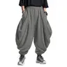 【Runs large, size down.】INCERUN Men's Streetwear Harem Joggers with Baggy Fit, Draped Pockets and Gathered Cuffs, Clothes, Watch Party, Athleisure Style Bottoms, Street Style Joggers