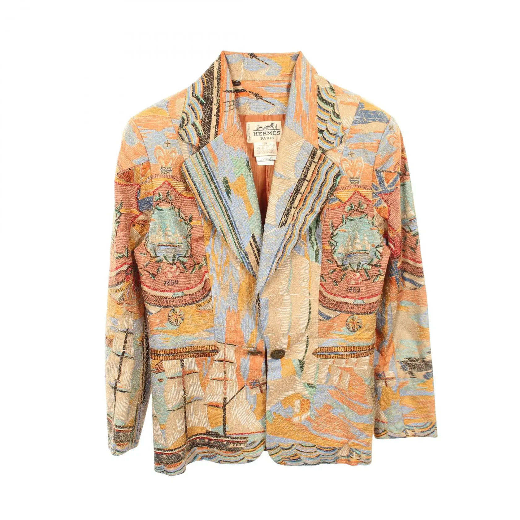 Pre-owned HERMÈS Silk Small Leather Goods Hermes Tailored Jacket