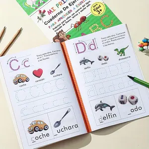 Spanish Alphabet Tracing Workbook, 32 Pages Abc Handwriting Practice, Teacher Recommended Kindergarten Learning Set, Colorful Letters, Tracing Preschool Books
