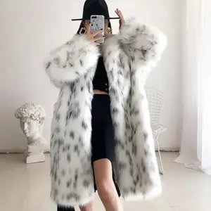New Custom Women's Imitation Fox Fur Coat Thick Loose Lapel Top
