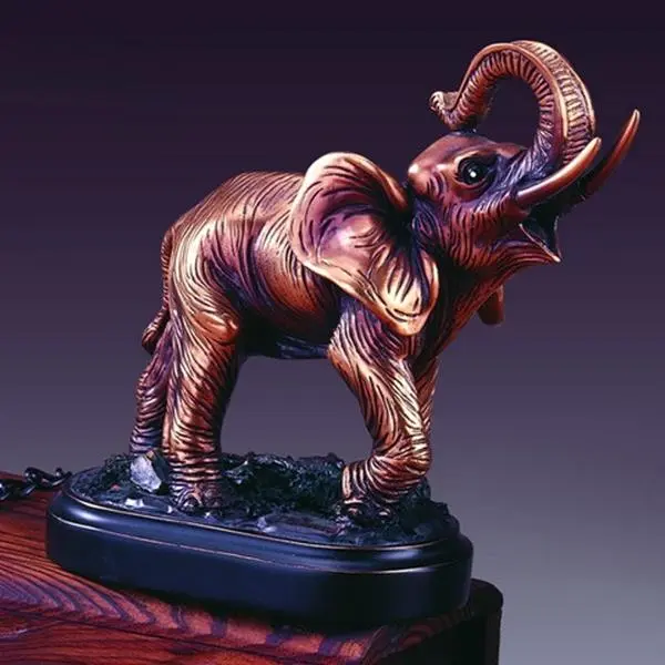 Marian Imports F13015 Elephant Bronze Plated Resin Sculpture - 6 x 3 x 5.5 in.