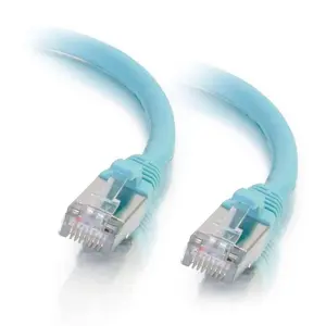 C2G 744 5ft (1.5m) Cat6a Snagless Shielded STP Ethernet Network Patch Cable - Aqua