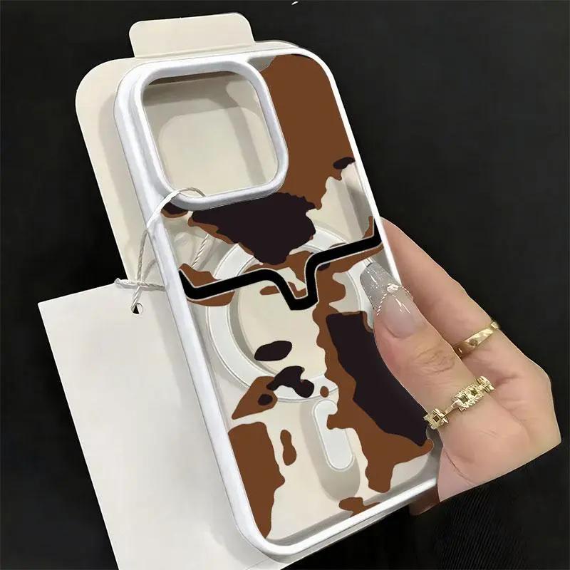 Brown Cowhide Bull Horn Phone Case by Mood In Case