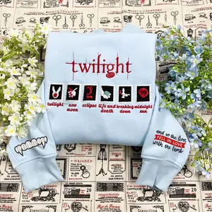 Twilight Inspired Embroidered Sweatshirt: Bookish Twilight Saga Crewneck