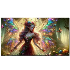 Fairy Goddess 5D DIY Large Size Diamond Painting Kits for Adults, Diamond Art Kits for Adults Beginners, DIY 5D Full Round Drill Diamond Dots Gem Arts Kits for Home Wall Decor