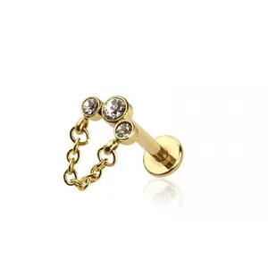 Internal threaded triple crystal with slur-spinded top flat-bottomed studs