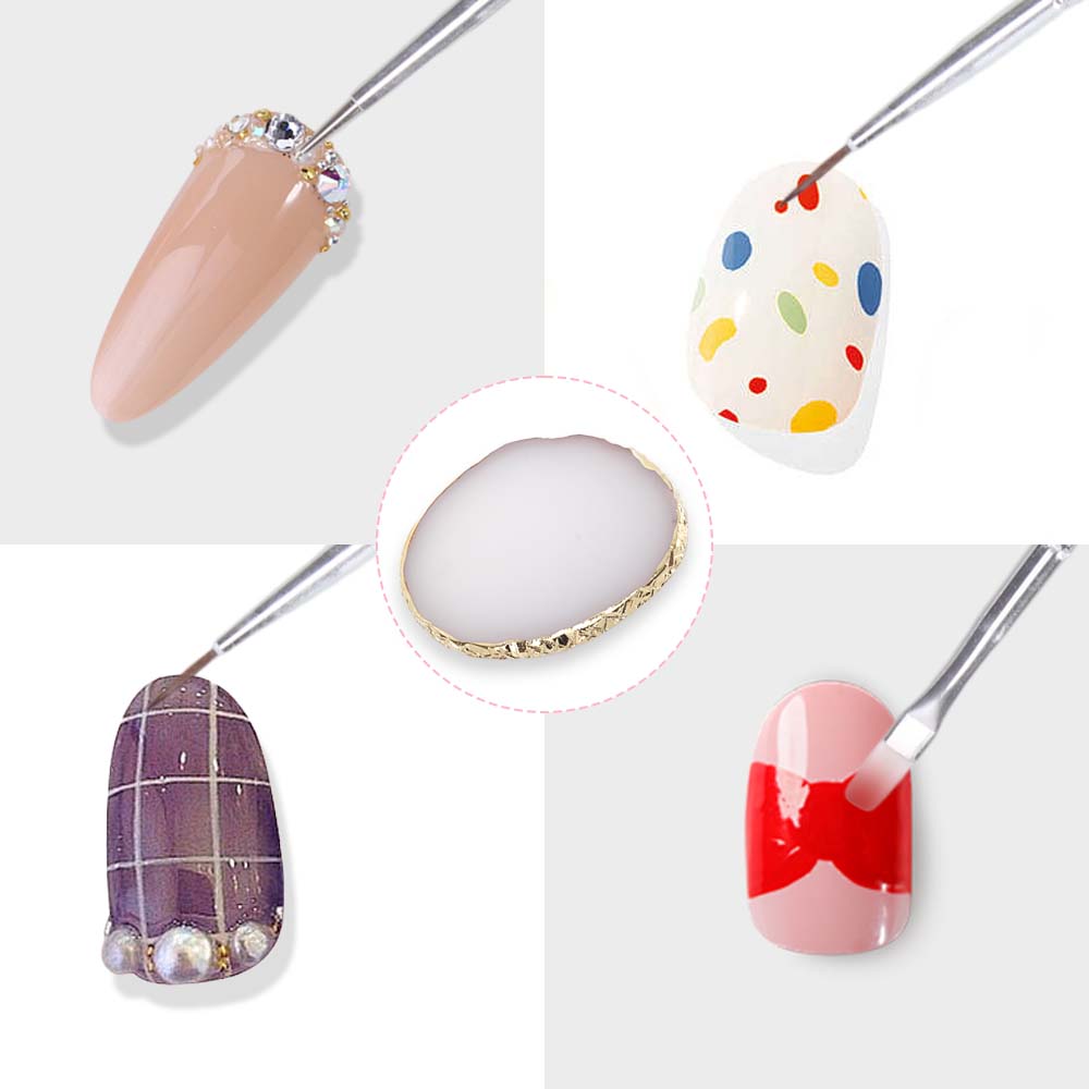 21pcs Full Nail Art Kit with Nail Brush Set, Striping Brushes for Long Lines Thin Details Sculpting Pattern Tracing Stylus Ball Embossing Stylu Fine Drawing Pen for  Supply Manicure Tool Accessories for DIY Nail Design Home ﻿