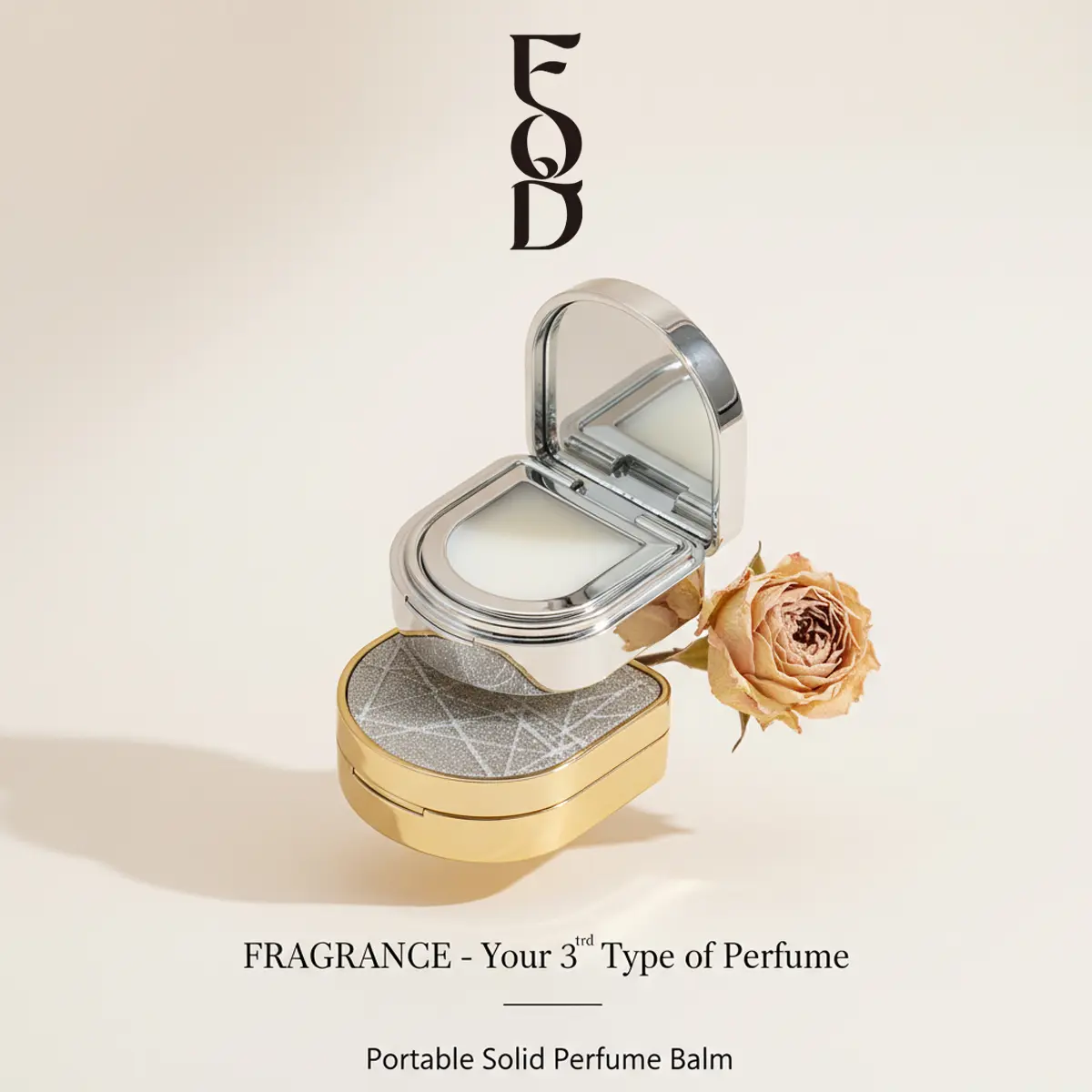 FQD Solid Perfume Balm Duo Set, Alcohol-Free Stick for Sensitive Skin, Long-Lasting Fragrance for Pulse Points with Fruity Floral & Citrus Woody Scents