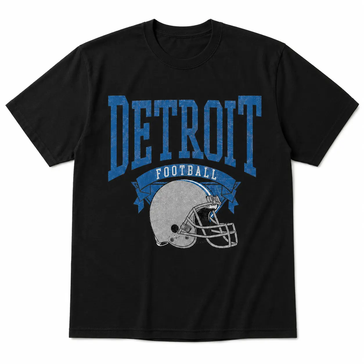 Aesthetic Retro Buffalo Football Helmet Graphic Soft Breathable Cotton Tee