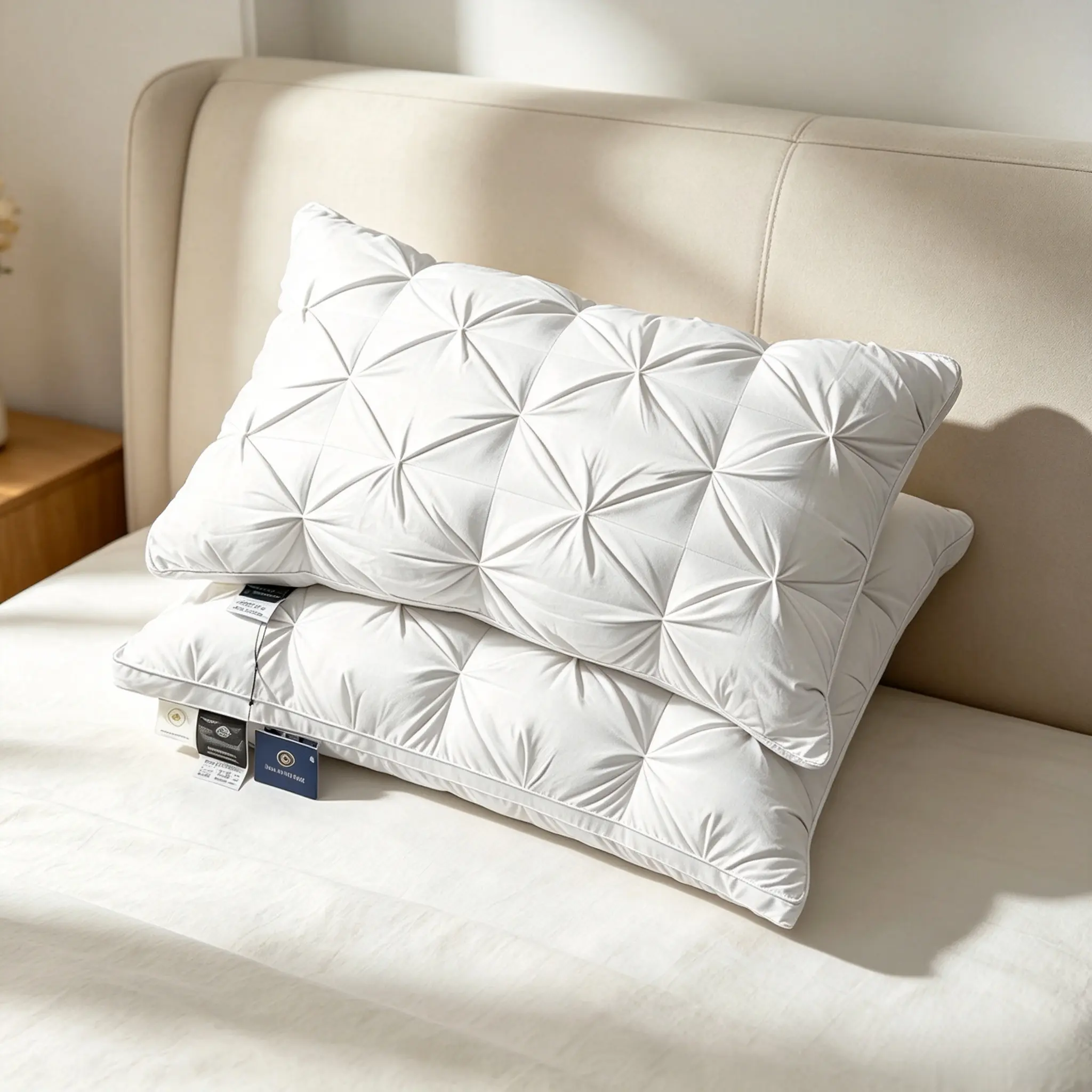 5-Star Hotel Quality Pillows, 2-Pack, High Resilient No-Collapse ，Ergonomic Medium Support Pillow, Relieve Neck & Shoulder Discomfort, Supreme Comfort for Deep Sleep, Perfect for Side Sleepers & Back Sleepers, Ideal Gift Pillow for Sleeping