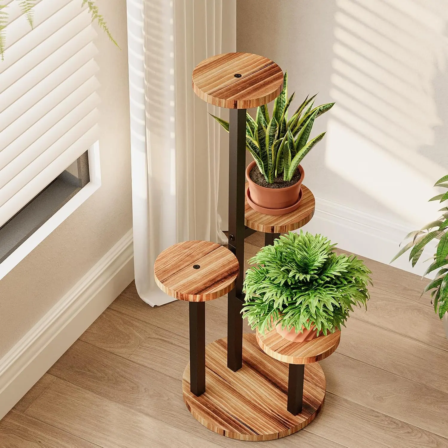 Bamworld 4 Tier Plant Stand Indoor Small Plant Shelf Outdoor Metal Tall  Flower Holder Table Support Rack for Plant Lovers Brown Corner Brightening  Solution & Porch Decor - TikTok Shop