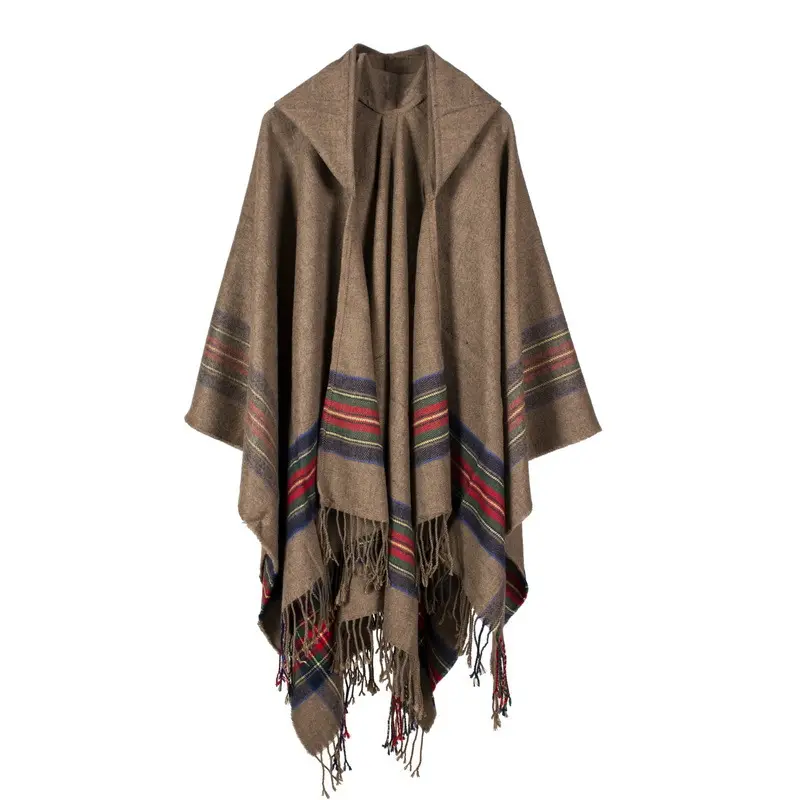 Scottish hooded cloak khaki