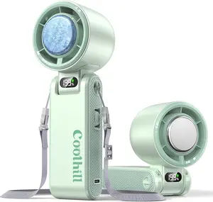 CoolHill High Speed Portable Fan, 199 Speed Adjustable Handheld Fan, Foldable Rechargeable Mini Fan for Women Men, Perfect for Travel, Vacation, Cruise, Theme Parks and Summer Heat Coolhill