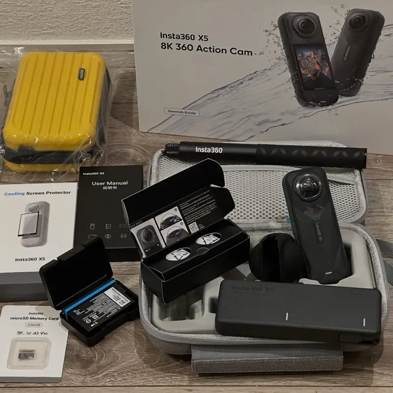 Insta360 X5 Action Camera, 8K Resolution, 360-Degree Capture, Waterproof Design