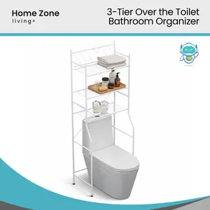 Home Zone Living 3-Tier Over the Toilet Bathroom Storage Organizer