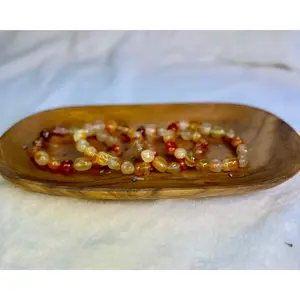 Carnelian Jellybean Bracelet