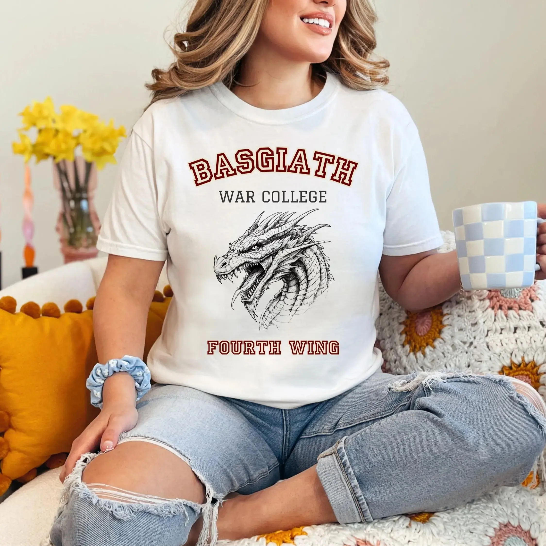 Fourth Wing Basgiath War College Dragon Rider Shirt, Violet Sorrengail, Xaden Riorson, Tairn Andarna Sgaeyl, Bookish Gift, RY Merch