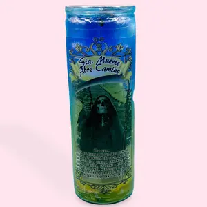 Gel Santa Muerte Abre Camino Open Road Candle, Home Decor, Room Decor