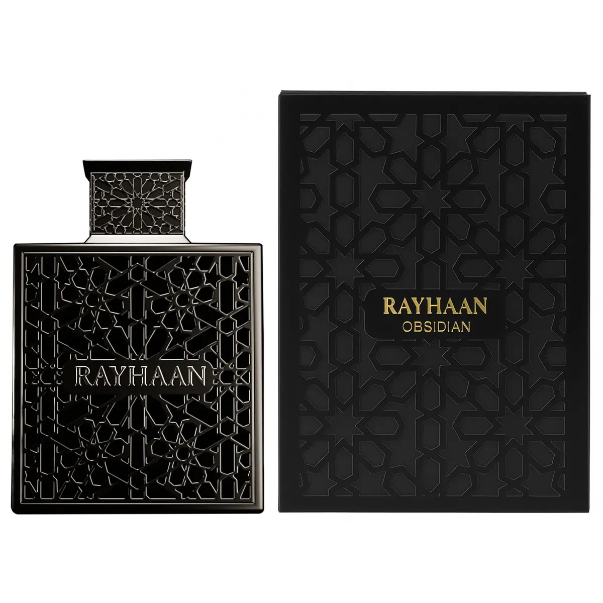 Rayhaan Obsidian Eau de Parfum Spray for Men 3.4 Ounce Rayhaan Obsidian Eau de Parfum Spray for Men 3.4 Ounce