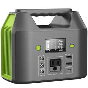 Emergency Power Supply 300W, 296Wh Solar Generator for Blackouts, 80000mAh Large Capacity Portable Power Station w/ 2x110V Pure Sine Wave AC Outlet for Camping Road Trip RV