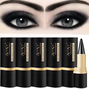 6pcs Solid Matte Black Eyeliner Waterproof Eyeshadow Pen Makeup Gifts For Beginners Easy To Apply Long Lasting Stain Resistant Creamy Formula Cosmetic